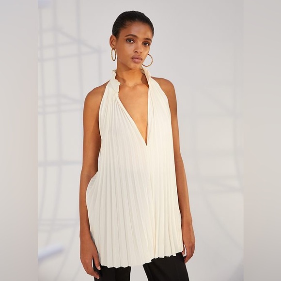 Aritzia Babaton Guell Flowy Sleeveless Blouse in White/Cream - XXS - Picture 2 of 15